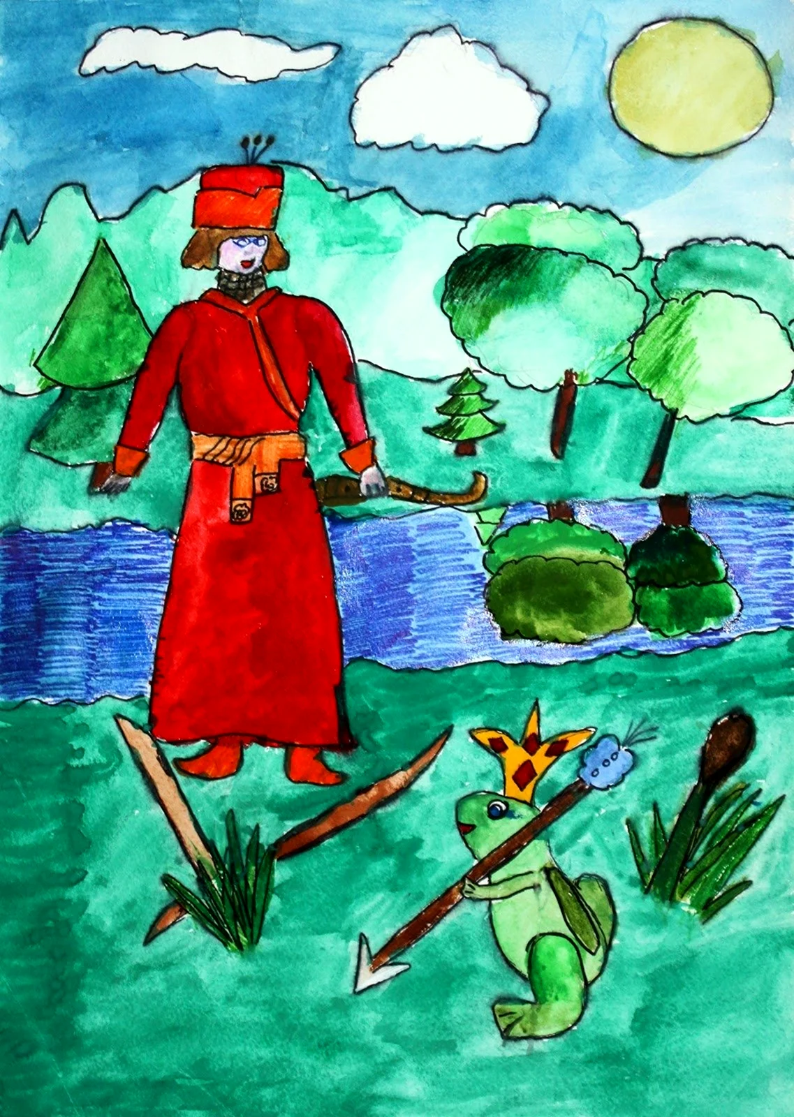 Царевна лягушка рисунок