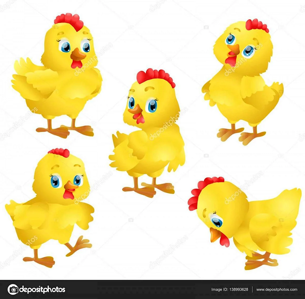 Цыпленок клюет зернышки