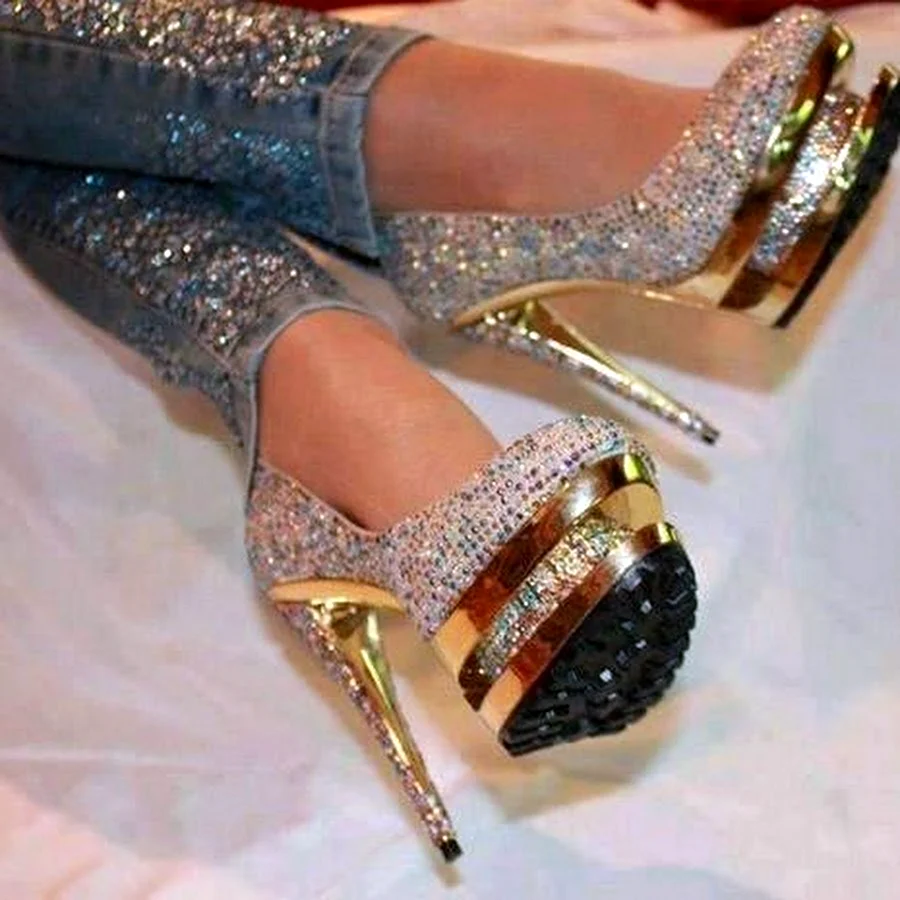 Туфли стразы Gianmarco Lorenzi