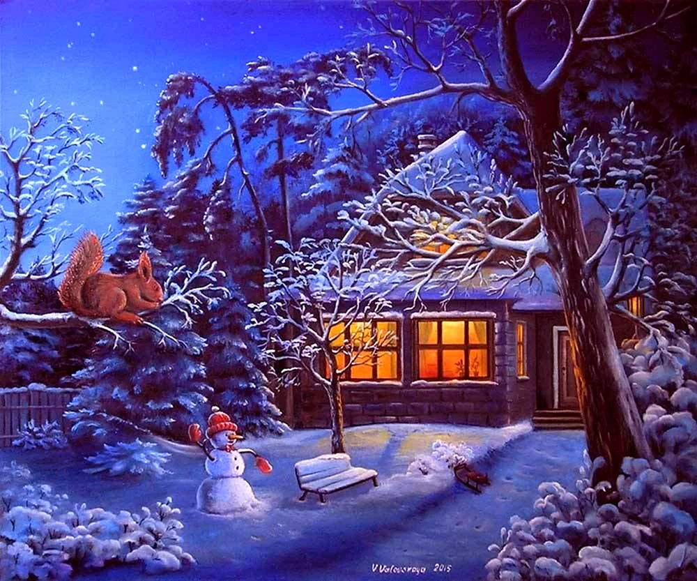 Валевская Валентина художник зима
