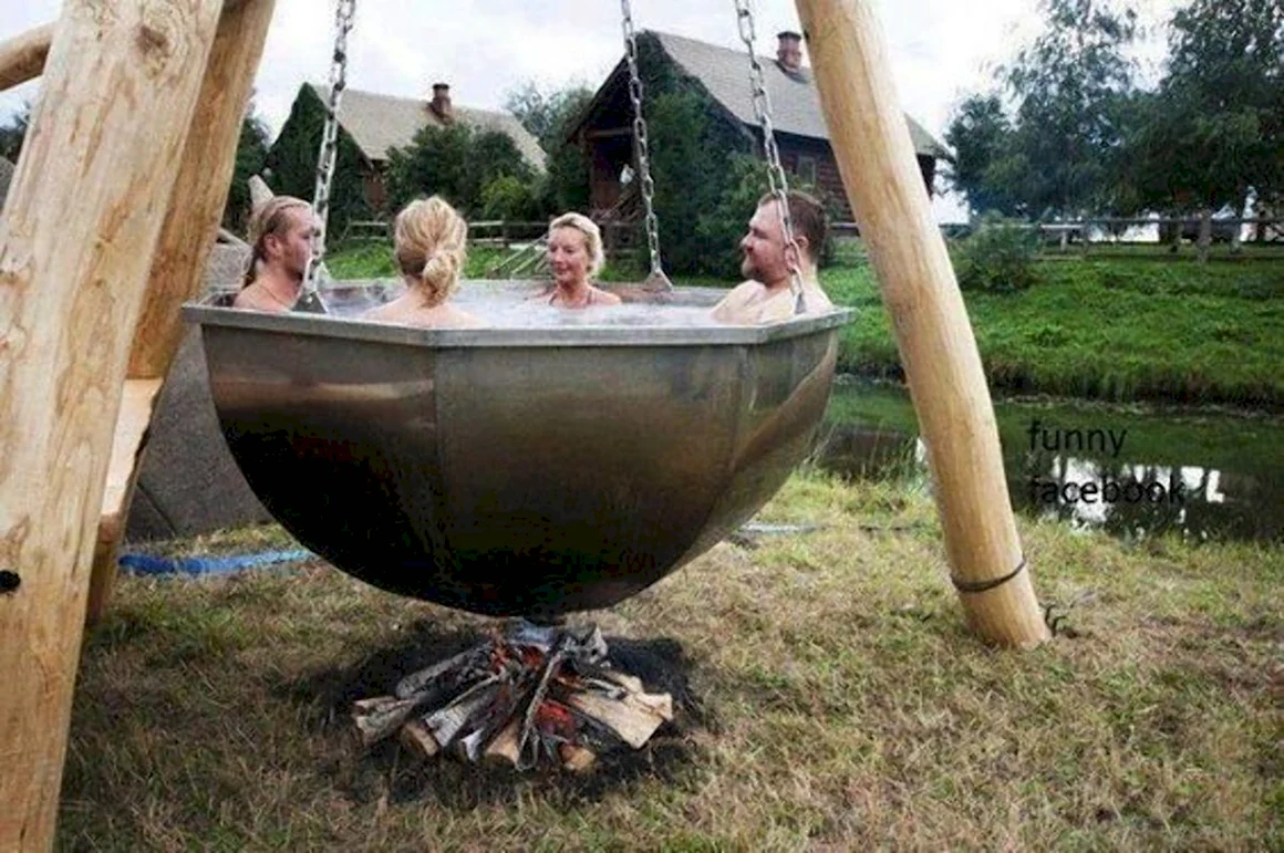 Ванна на костре