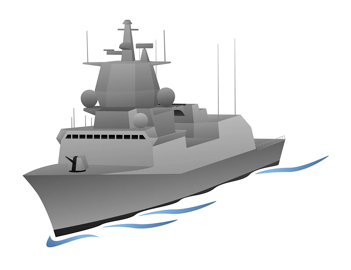 Векторная Графика военный корабль