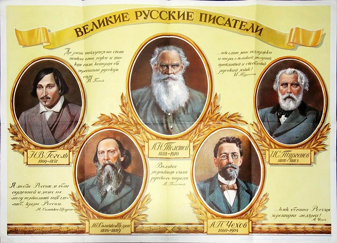 Великие русские Писатели поэты России