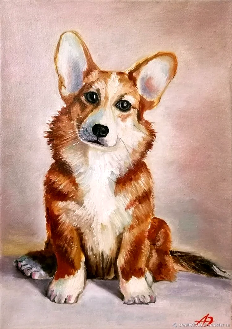 Вельш корги арт