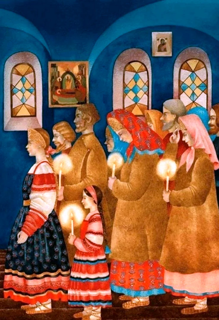 Вера Павлова художник русские праздники