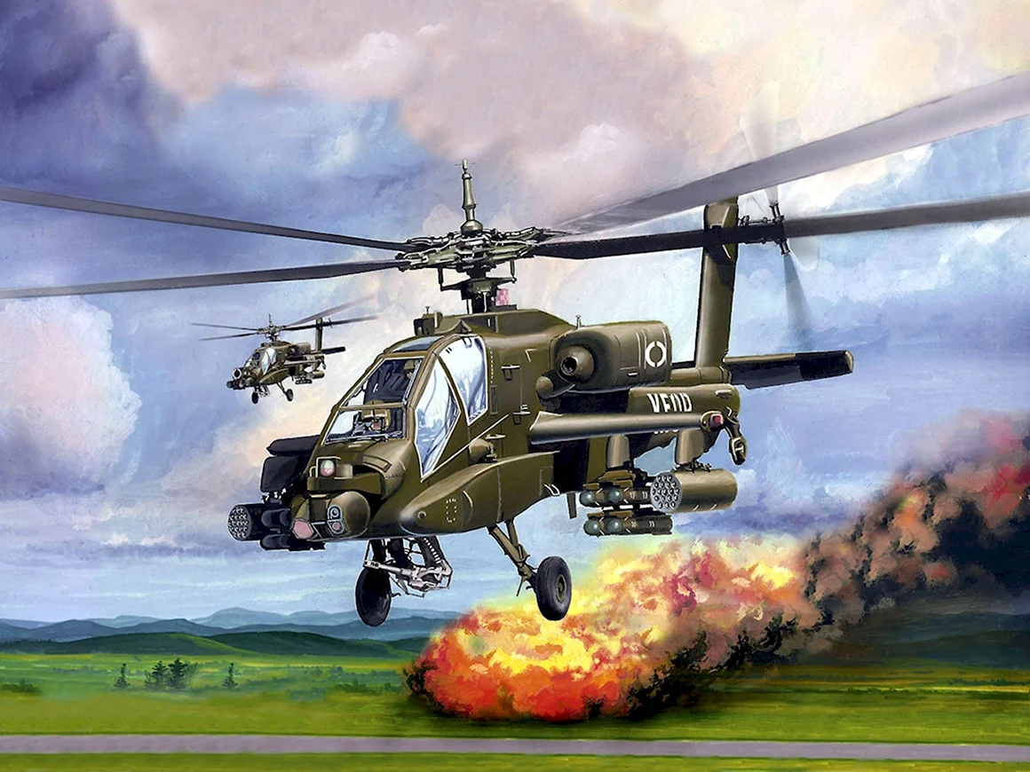 Вертолет Ah-64a Apache модель