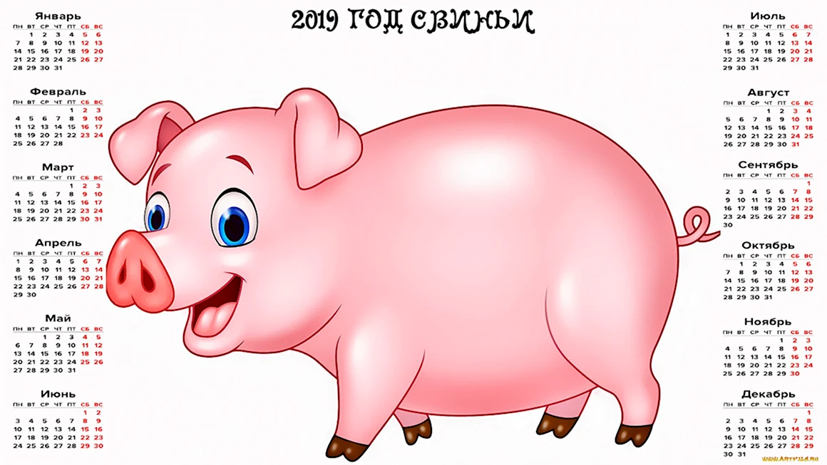 Веселый поросенок на белом фоне