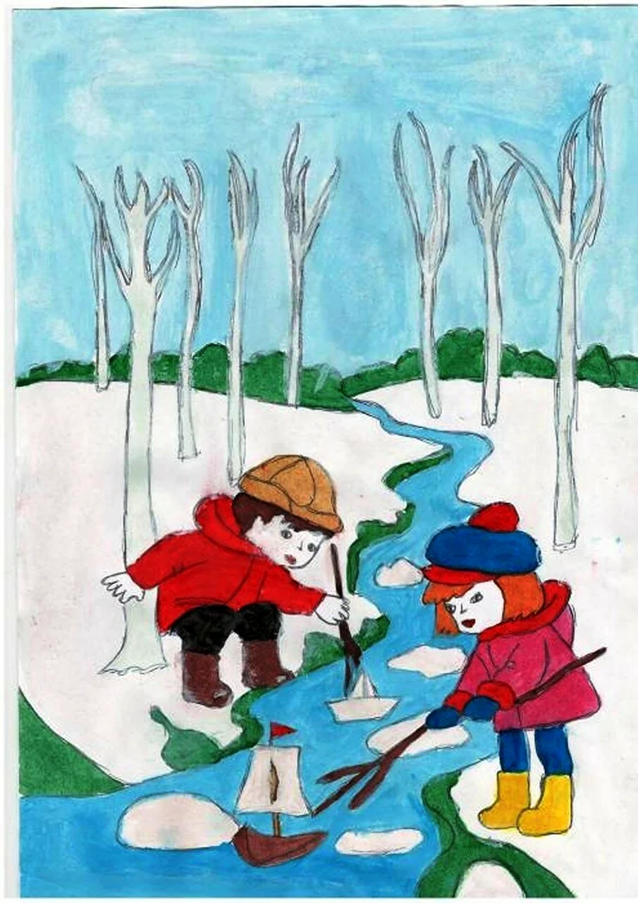 Весенние рисунки