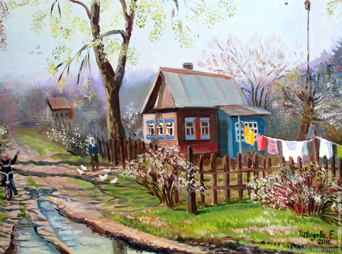 Весна в деревне