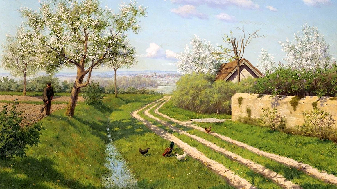 Весна в деревне