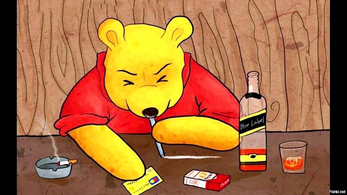Винни пух с сигаретой