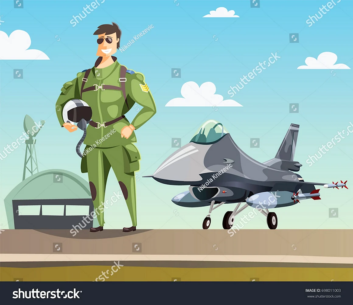 Военный летчик вектор