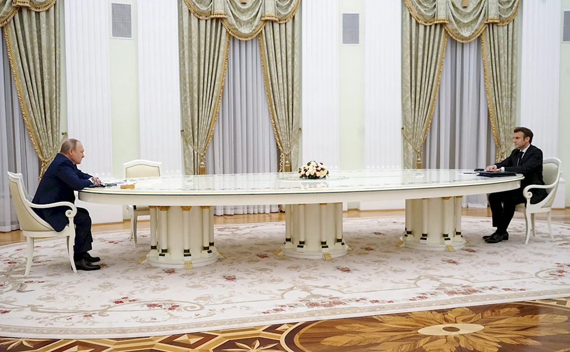 Встреча Путина и Макрона 2022