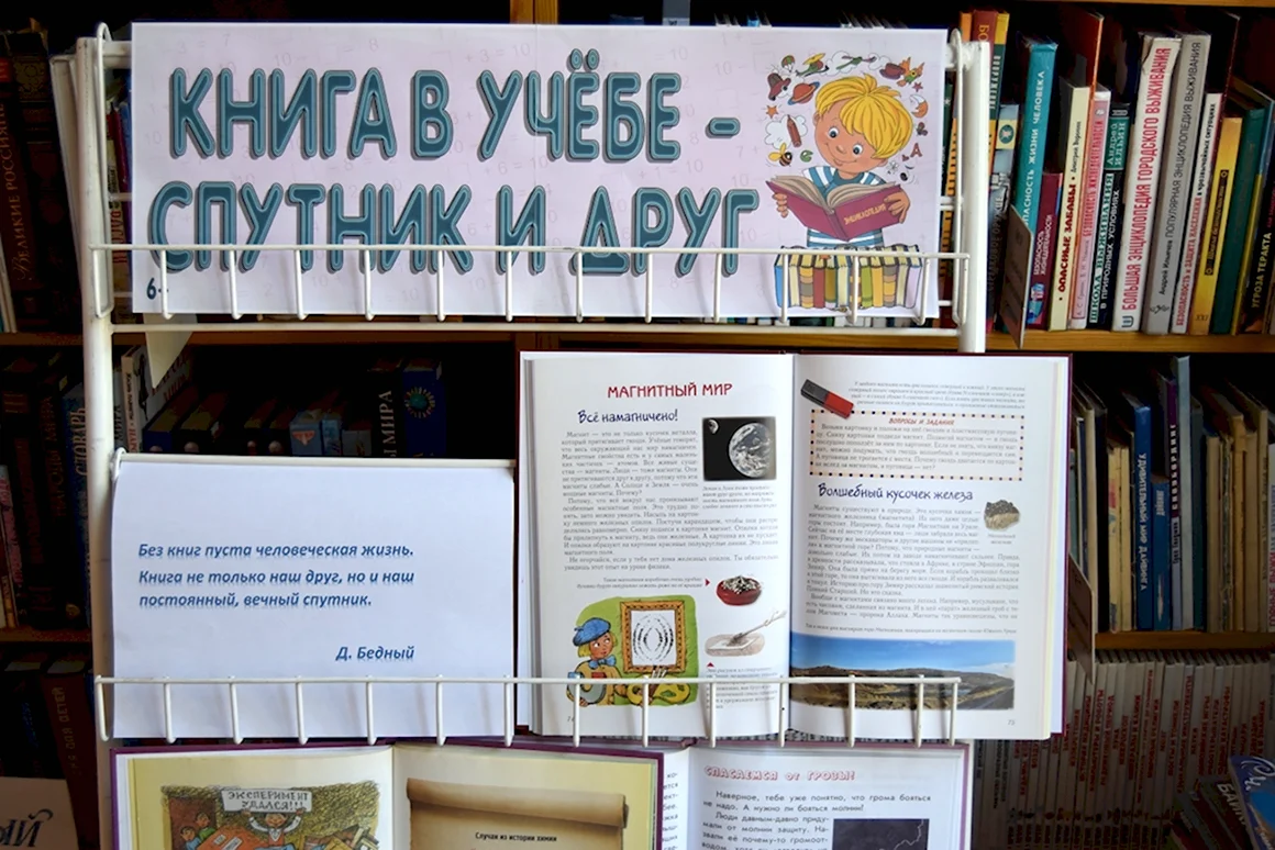 Выставка книг в библиотеке
