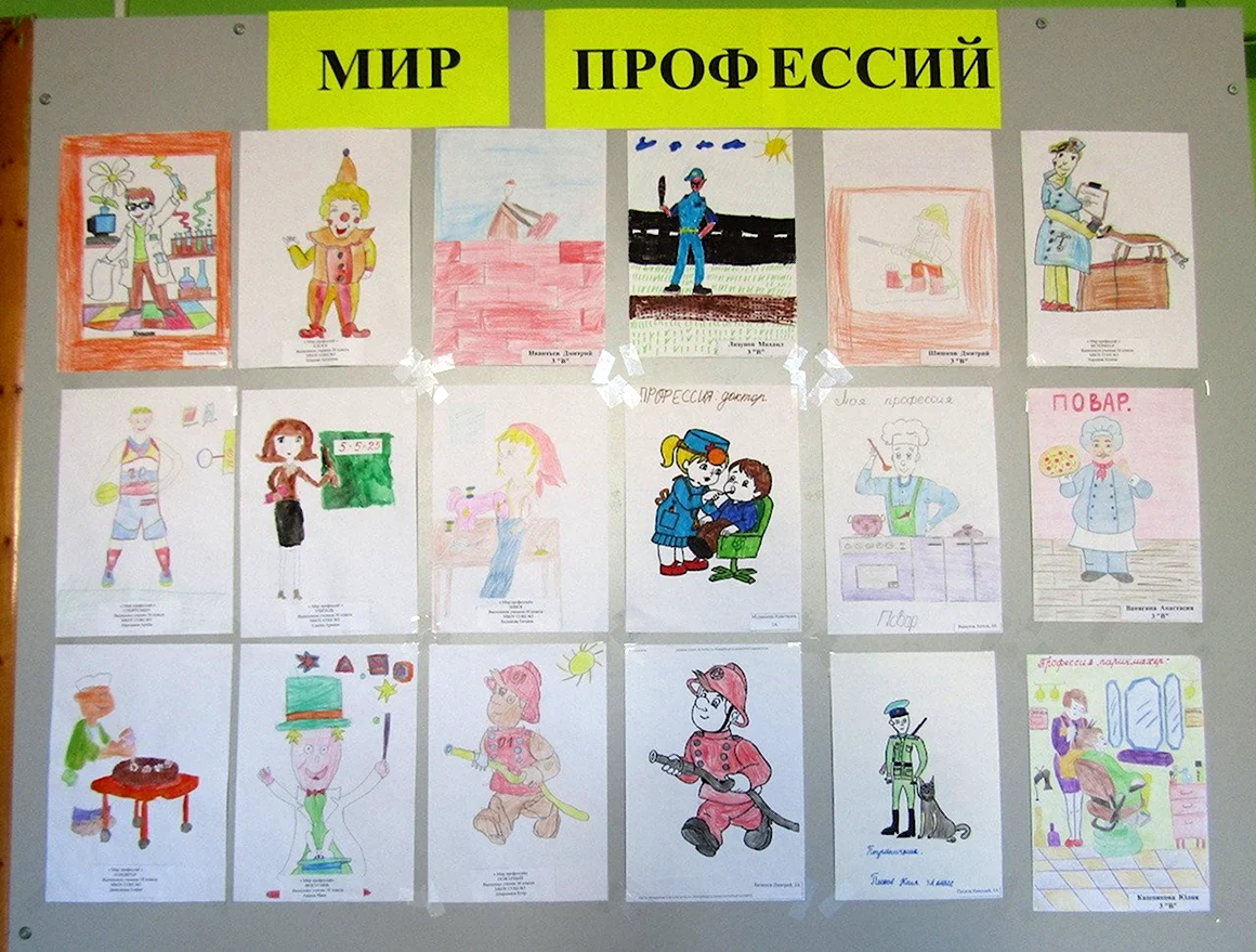 Выставка рисунков профессии