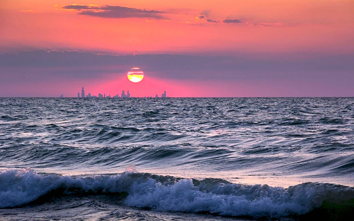 Закат на море