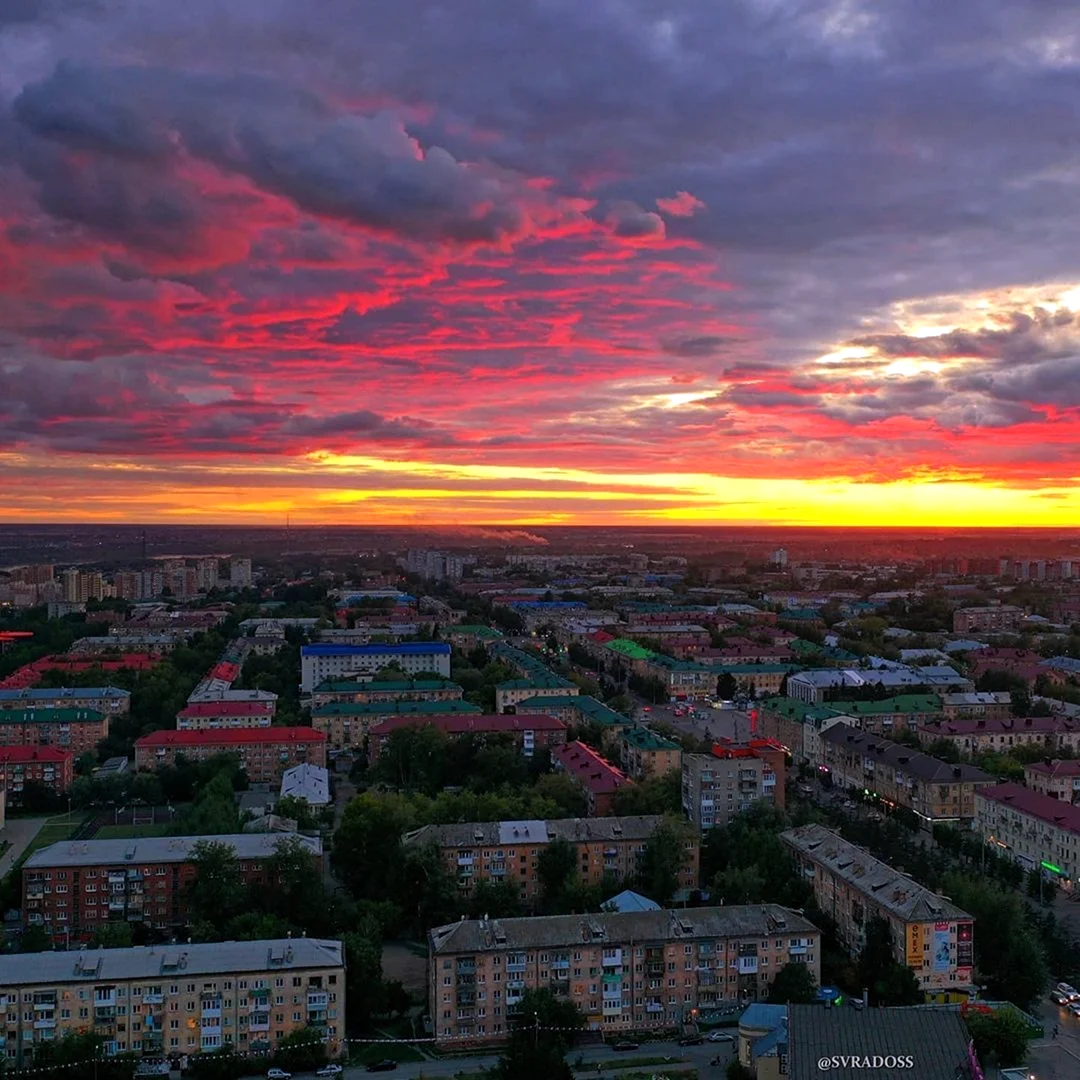 Закат в Омске