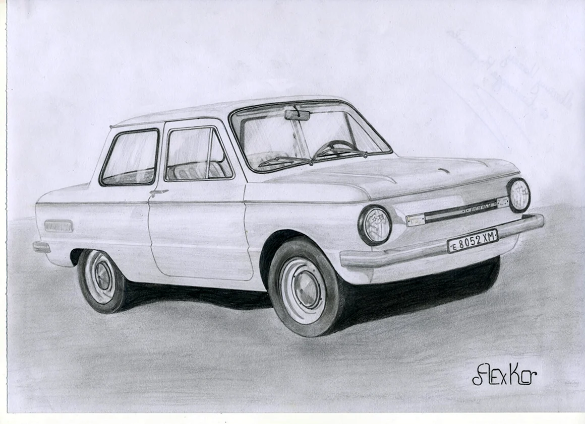 Запорожец ЗАЗ-968 М рисунок