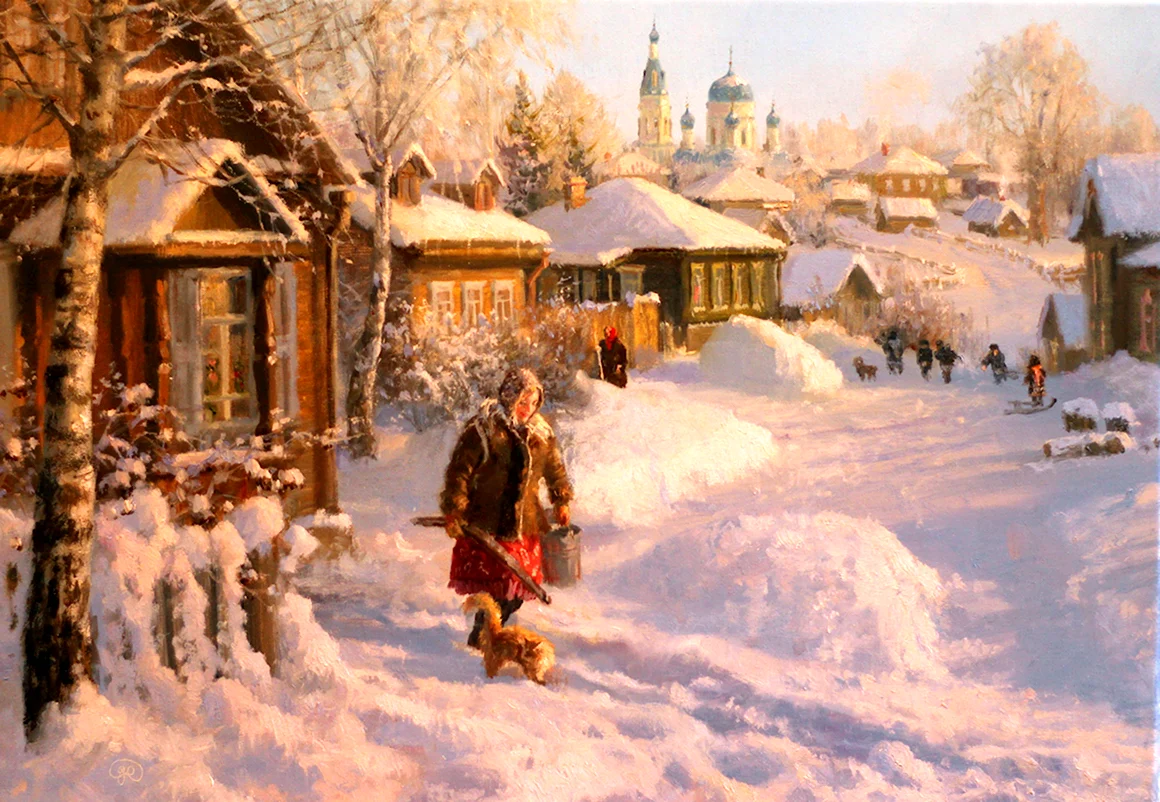 Жданов Владимир Юрьевич зимний пейзаж.