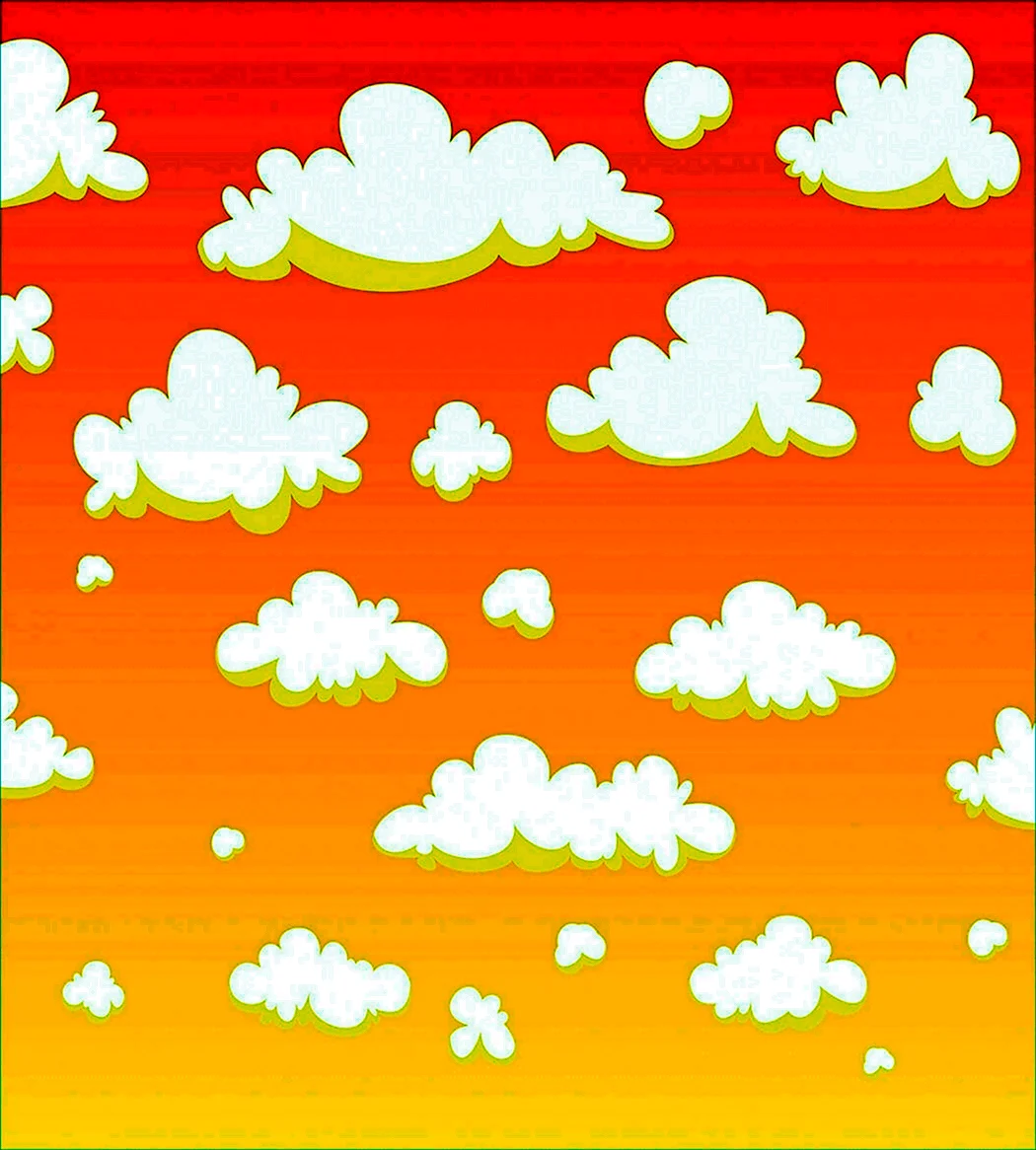 Желтый фон с облачками