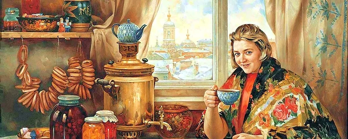 Женщина с самоваром