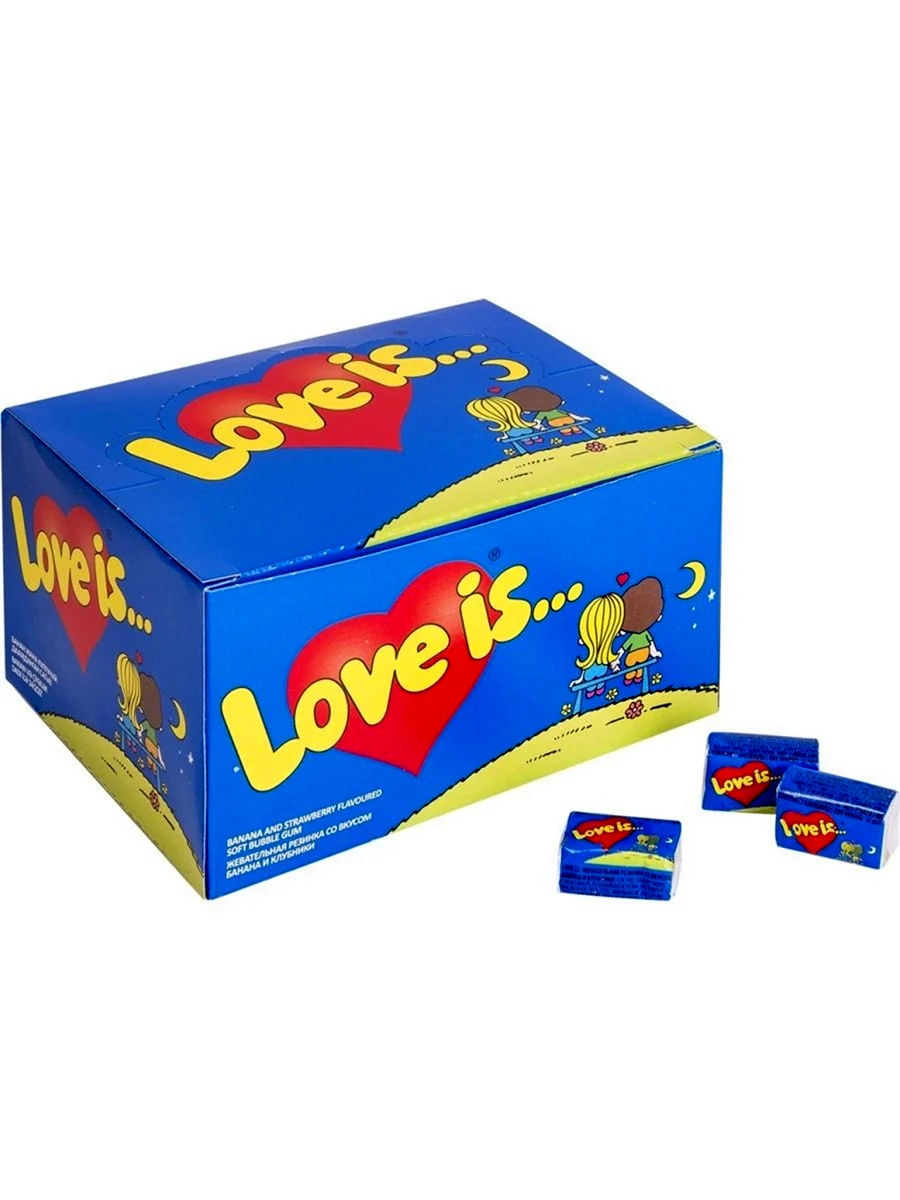 Жев.резинка Love is лов из 42г 1100 ассорти