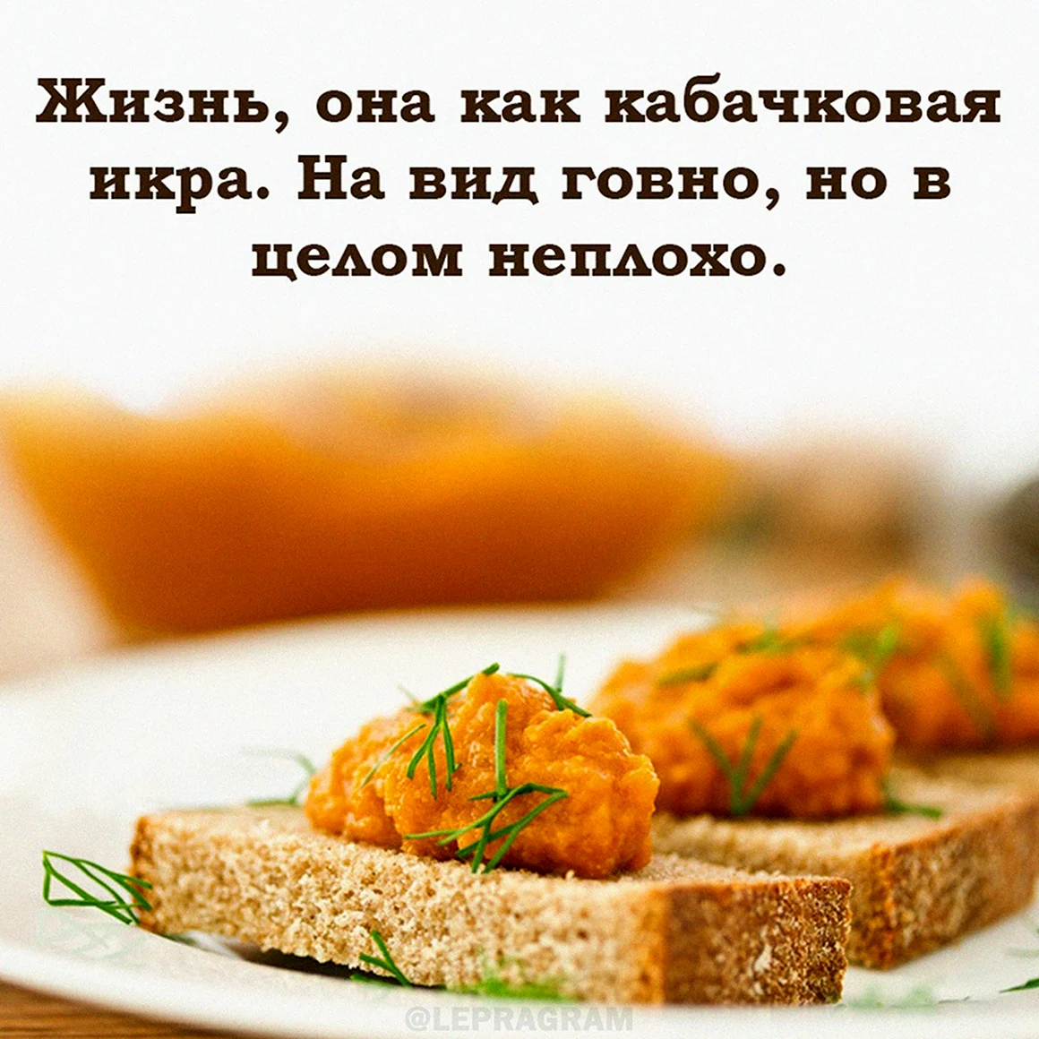 Жизнь как кабачковая икра похожа на
