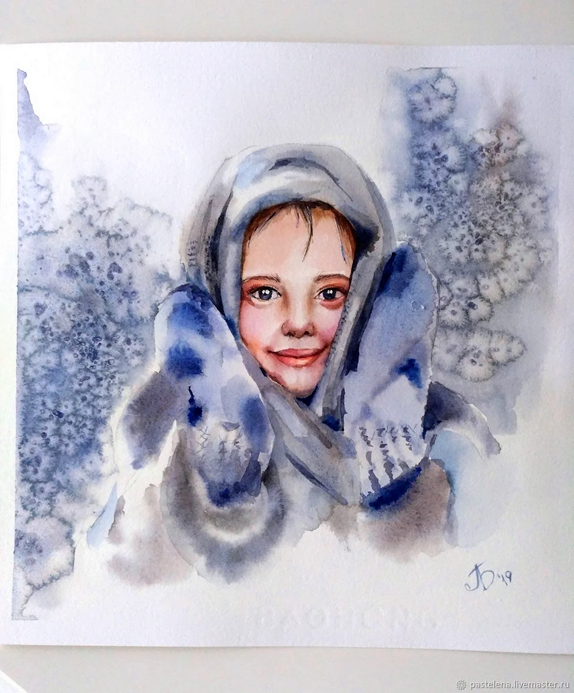 Зимний портрет живопись
