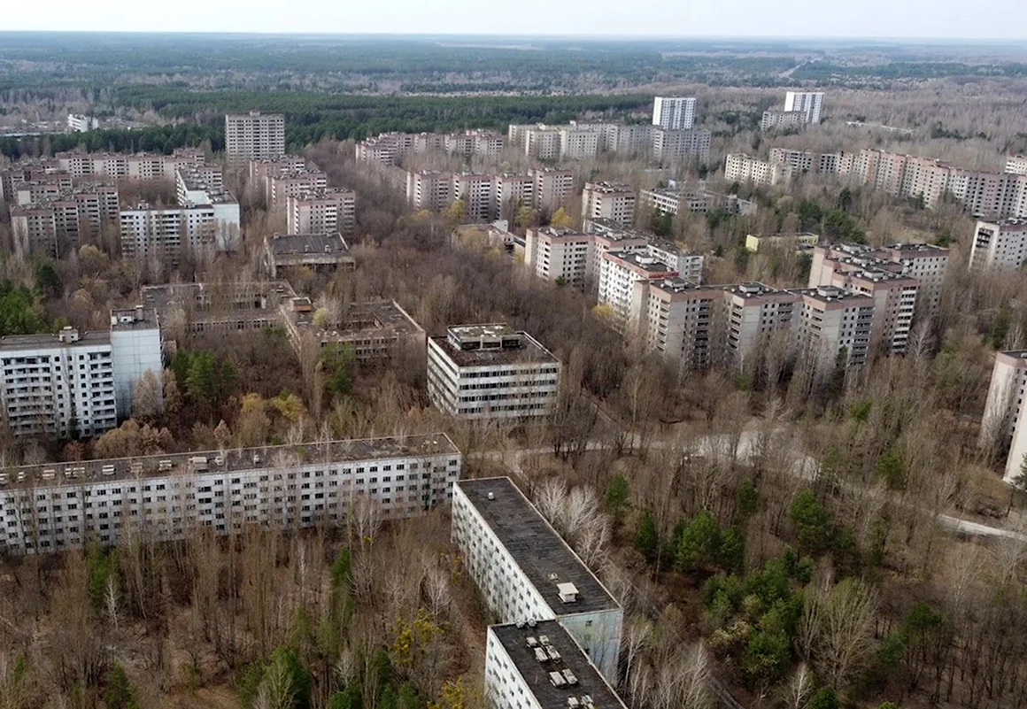 Зона отчуждения Чернобыльской АЭС 1986